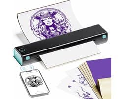 Thuys – Luxe Tattoo Stencil Printer – Thermische Printer – Bluetooth – Draadloos – Eenvoudige Bediening – Zwart
