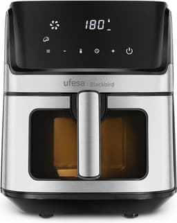 Ufesa 72805716 friteuse Enkel 6,5 l Vrijstaand Heteluchtfriteuse Zwart, Roestvrijstaal — thumbnail 3
