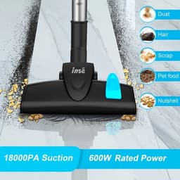 Bedrade Stofzuiger I5 Handheld Stick Vacuüm - 18Kpa 600W Krachtige Zuigkracht, Stofzuiger zonder Zak, Draadloze Vacuüm Cleaner voor Huishoudelijke Reiniging — thumbnail 3