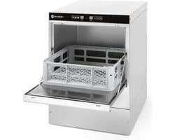 HENDI Compacte vaatwasser – elektronische bediening – roestvrij staal – koudespoelfunctie – 40x40 cm