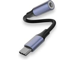 HIGHDER - USB-C naar 3,5mm Aux Adapter - Geschikt voor Samsung, Iphone, Huawai, Xiaomi, Laptop, Computer, Macbook - Aux Adapter