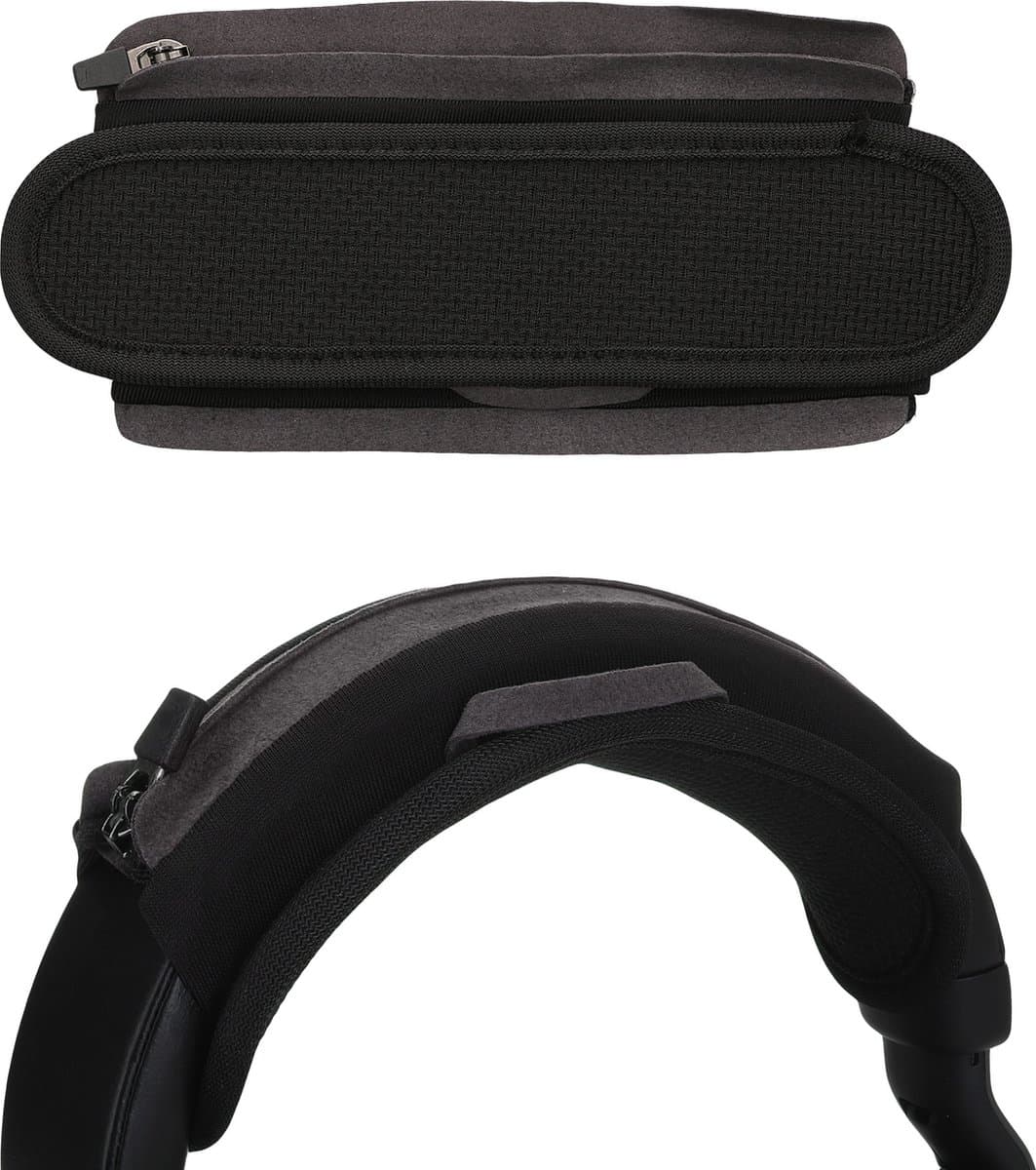 kwmobile cover voor hoofdband koptelefoon geschikt voor Bose Quiet Comfort 35 / 35 II / 25 / QC 35 / QC 35 II / QC 25 - Hoofdtelefoon band hoes met rits - Van nylon in zwart — afbeelding 1