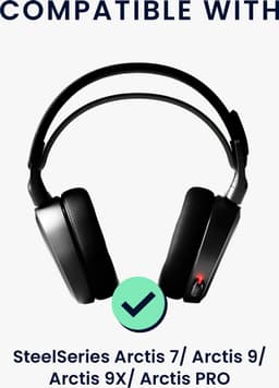 kwmobile vervangende koptelefoonband voor SteelSeries Arctis 7 / Arctis 9 / Arctis 9X / Arctis PRO koptelefoon band - Nylon zachte hoofdband voor hoofdtelefoon in zwart / grijs — thumbnail 4