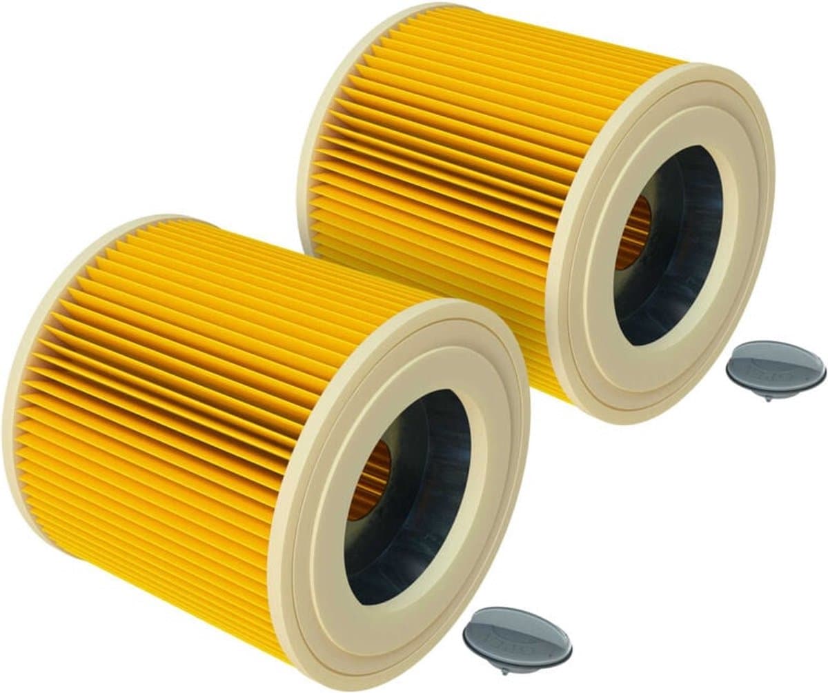 2 Filters Geschikt Voor KäRcher Wd3 Wd2 Wd1 En A Series - Cartridgefilter - Patroonfilter - Geschikt Voor KäRcher Accessoires - Voor Mensen Met Allergie Voor Fijnstof / Geuren - Vervanging van origineel 6.414-552.0 - Herbruikbaar - Hoge kwaliteit — afbeelding 1