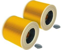 2 Filters Geschikt Voor KäRcher Wd3 Wd2 Wd1 En A Series - Cartridgefilter - Patroonfilter - Geschikt Voor KäRcher Accessoires - Voor Mensen Met Allergie Voor Fijnstof / Geuren - Vervanging van origineel 6.414-552.0 - Herbruikbaar - Hoge kwaliteit