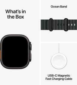 Apple Watch Ultra 2 zwart titanium - zwart ocean-bandje — thumbnail 2