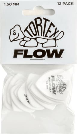 Jim Dunlop Tortex - Plectrums - Flow - 1,50 mm Wit - Player's Pack 12 Stuks — thumbnail 1