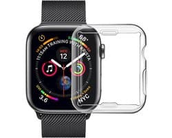 MY PROTECT - Hoesje Geschikt Voor Apple Watch Series 10 42mm Siliconen Bescherm Case - Screenprotector - Transparant