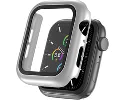 EP Goods - Full Cover/Hoesje - Screen Protector - Geschikt voor Apple watch Series 4/5/6/SE 44mm - Hard - Protection - Zilver