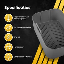 PROKING Airfryer Siliconen Bakjes – Geschikt voor Duo Airfryers – Accessoires – Bakvorm – Mandje – Hittebestendig – BPA Vrij — thumbnail 7