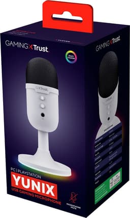 Trust GXT 234W Yunix - USB Microfoon - Gaming en Streaming - Cardioïde - RGB Verlichting - Wit — thumbnail 2