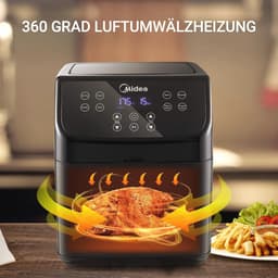 Digitale Airfryer 5,5L met 8 Voorinstellingen en Temperatuurkeuze van 30 tot 200 °C — thumbnail 3