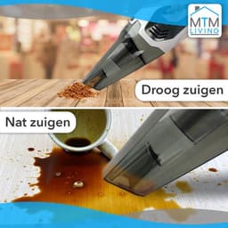 MTM Kruimeldief Snoerloos - Alles in één kruimelzuiger - Nat en droog vuil - Met oplaadstation — thumbnail 3