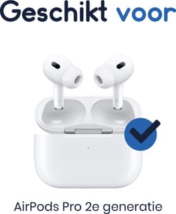 Ibley Draagkoord voor Apple AirPods Pro (2e generatie) - AirPods Pro 2 Lanyard - Draaglus - Draagriem - Geïntegreerde clip - AirPods Case Accessoires - Grijs met Crème clip — thumbnail 2