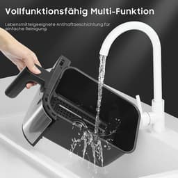 XXL Heteluchtfriteuse met Dubbele Kamer - 9 Liter, 2600W, 8 Vooraf Ingestelde Programma's — thumbnail 8