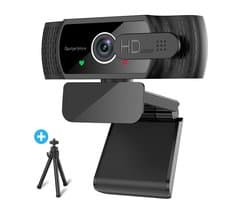 Full HD Webcam met Ruisvrije Microfoon - Incl. Tripod en Webcam Cover - 1080P - Voor Laptop en PC - Windows en Mac