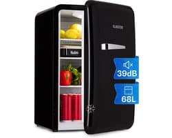 Klarstein koelkast, minikoelkast voor drankjes, kleine koelkast, stille kleine koelkast, huidverzorgingskoelkast, vintage design, campingkoelkast, minikoelkast voor kamers, 0-10°C, 70 liter