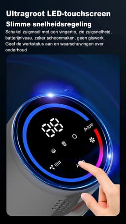 SILET® Snoerloze Steelstofzuiger - ABIR - 27000PA - Slimme Stofsensor - LED Touchscreen - Automatische Snelheidsregeling — thumbnail 2