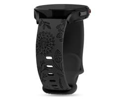 Dandelion Bloemen Gegraveerde Band - Geschikt voor Samsung Galaxy Watch 7/6/5/4 - Silicone Strap voor Vrouwen, Schattige en Fancy Horlogeband | Vervangende Horlogeband, Modeband voor Smartwatch