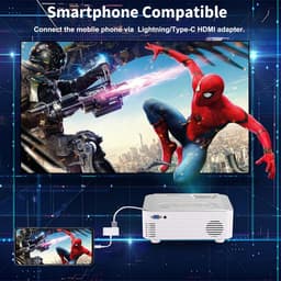 Ondersteuning 1080p Full HD 7500 lumen Mini-beamer draagbaar voor thuisbioscoop Bluetooth-compatibel met smartphone/laptop/firestick Beamer — thumbnail 5