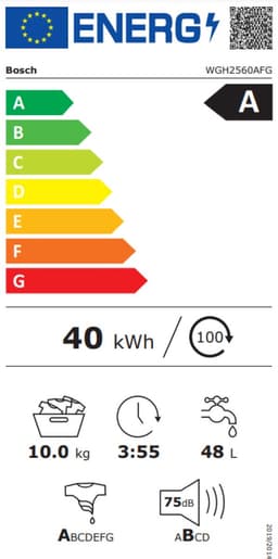 Bosch WGH2560AFG - Serie 6 - Wasmachine met stoom - 10 kg - 1600 rpm - 20% zuiniger dan energielabel A - Iron Assist: vermindert kreukels tot 50% - Home Connect - NL/FR Display — thumbnail 3