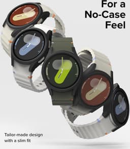 Ringke Slim + Glass | Hoesje + Screen Protector Geschikt voor Samsung Galaxy Watch 7 40MM | Case met 9H Tempered Glass | Matte Zwart — thumbnail 6