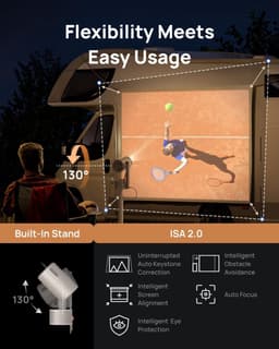 Equivera Mini Beamer - Draagbare Beamer - Beamer - Mini Beamer Projector - Projector - Mini Projector — thumbnail 4