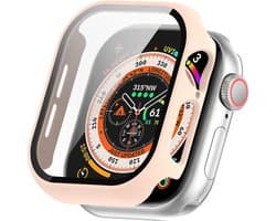 Hoesje met Ingebouwde Screen Protector Geschikt voor Apple Watch 11/10 46MM - Full Protect Case - Roze