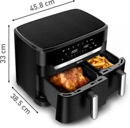 Tefal Easy Fry Dual XXL EY9428 - Dubbele Airfryer XXL - 11L - Dubbele Mand - 2-in-1 Functie - Tot 8 personen — thumbnail 9