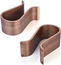 Houten U-vormige hoofdtelefoonhouder met stabiele basis voor thuis, kantoor, studie en winkel — thumbnail 4