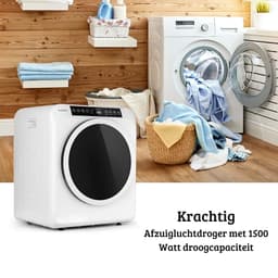Luxe Mini Droger – Wasdroger – Condensdroger – 6 Droogprogramma’s – Warmtepompdroger – 6kg Droogvermogen – Modern Design – Wit — thumbnail 5