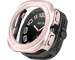 By Qubix - Hard case (open front) - Rosé pink - Geschikt voor Samsung Galaxy Watch Ultra / Ultra 2025 47mm