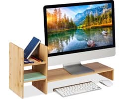 monitorstandaard - opbergruimte - 30 x 67 x 20 cm - ergonomisch - beeldscherm verhoger