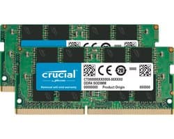 Crucial CT2K32G4SFD832A – Werkgeheugenset voor laptop – DDR4 – 64 GB – 2 x 32 GB – 3200 MHz – 260-pins SO-DIMM CL22