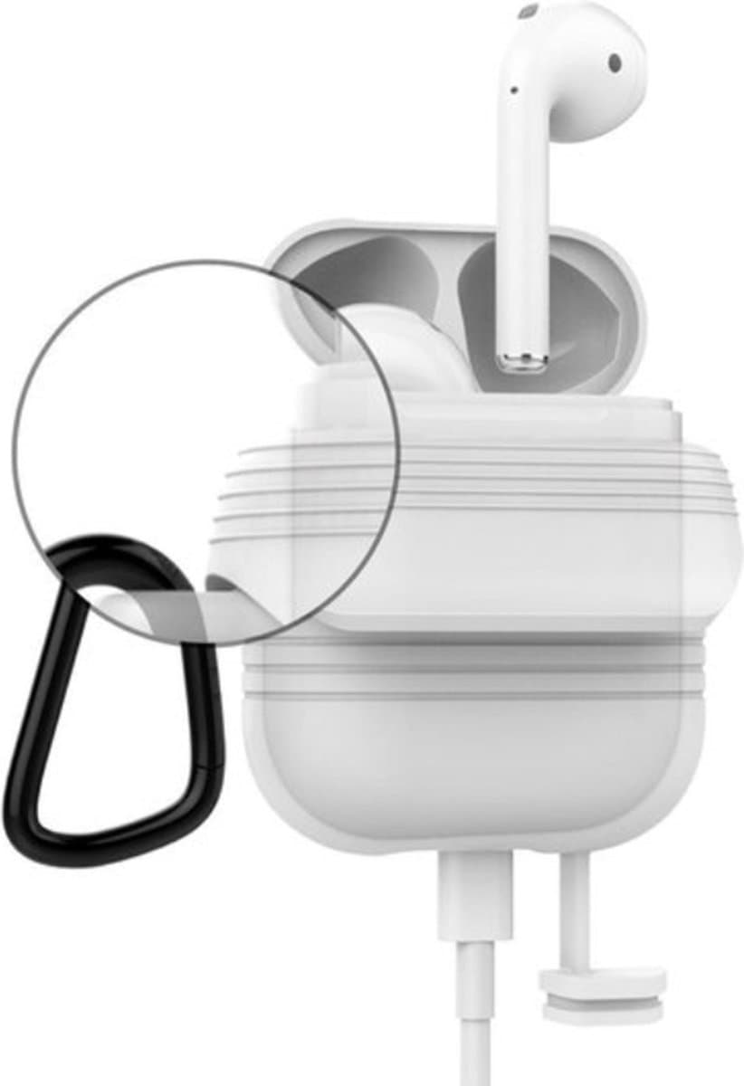 Geschikt voor Airpods Hoesje Siliconen Case - IP67 Waterdicht - Wit — afbeelding 1