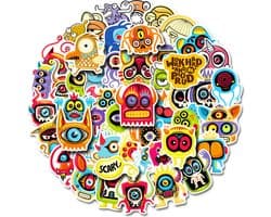 Monster Stickers | 50 Stickers voor laptop, agenda, koffer, etc. | Geschikt voor Kinderen