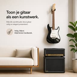 BOTC Gitaar Wandbeugel - Set van 2 stuks - Muurbeugel – Gitaar standaard – Guitar Stand – Viool – Basgitaar - Ukelele - muurhaak — thumbnail 5