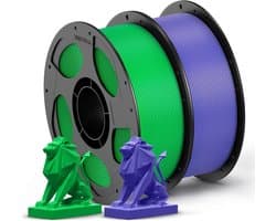 PETG Filament - 3D Printer Draad - 3D Printen - Afneembare Spoel - 2 kg - Groen Paars
