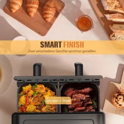 Airfryer – Friteuse – Heteluchtoven – Heteluchtfriteuse – Oven – 10,5L DualZone Met Dubbele Mand – 2600W Vermogen Met Touchscreen Bediening — thumbnail 7
