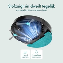Bloomfold Sweep Robotstofzuiger met Dweilfunctie – Slimme Robot Stofzuiger, 3500Pa, 130 min, App & Google Home - Ultra-dun (7,3 cm) - Geschikt voor Huisdierhaar — thumbnail 11