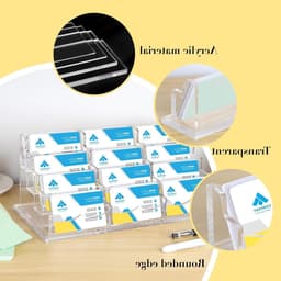 Transparante Acryl Visitekaartjeshouder met 12 Compartimenten voor Desk, Ontvangst en Tentoonstellingen — thumbnail 2