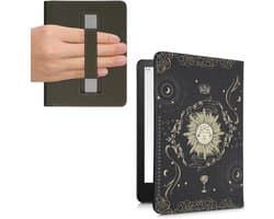 E-reader hoesje - Ereader case ebook reader - Volledige bescherming - Magnetische sluiting - Paperwhite 11e gen - Donkerblauw geel zwart