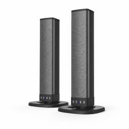 Gloovon® Deelbare Soundbar & PC Speakers - Bluetooth 5.0 & Bedraad - 20W Stereo Audio met 2000mAh Accu - AUX, RCA & USB - Zwart — thumbnail 1