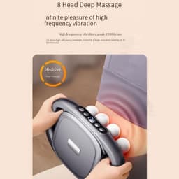 Massage Gun Set - Spierontspanning Tool - Herstel na Sport - 30 Intensiteitsniveaus - 16 Opzetstukken - Zwart — thumbnail 2