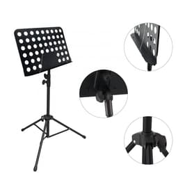 150cm Bladmuziekstandaard - Hoge Muziekstandaard Voor Bladmuziek Hoge Stabiliteit - Verstelbare Draagbare Muziekstandaard Voor Gitaar Viool Ukelele — thumbnail 3