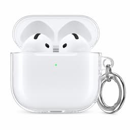 Case geschikt voor AirPods 4 Gen (2024 / ANC) Hoesje – Transparant TPU Case met Ring - Helder — thumbnail 1