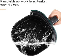 Multifunctionele luchtfriteuse Huishoudelijke luchtfriteuse, 8 liter grote capaciteit, multifunctionele elektrische friteuse, witte olievrije volautomatische friet (Kleur: Blan — thumbnail 3