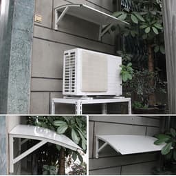 Air Conditioner Cover Patio Door Window Awning Canopy, Outdoor AC Units Awning Canopy UV Rain Snow Protection Cover, Air Conditioning Sunshade Cover Air Conditioner Protector, Heat Pump Unit C — thumbnail 5