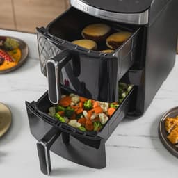 Heteluchtfriteuse - Dubbele Lade - Snelle Maaltijden - DualZone Heat - 115L Capaciteit - Zwart — thumbnail 4