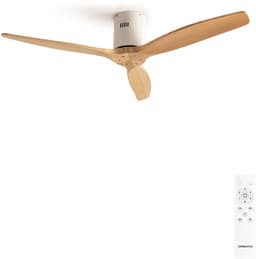 CREATE - Plafondventilator silent 100% hout 40W (Ø112cm) - Geen licht - Afstandsbediening - 6 snelheden - Programmeerbaar - WIND CALM NATURAL WOOD — thumbnail 1